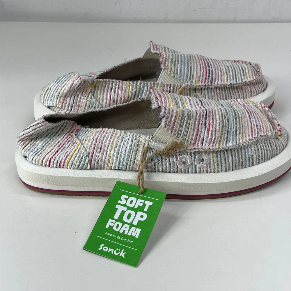 NWT SANUK WOMEN'S DONNA ST SUMMER CORD RAINBOW Size 6 - Picture 3 of 7